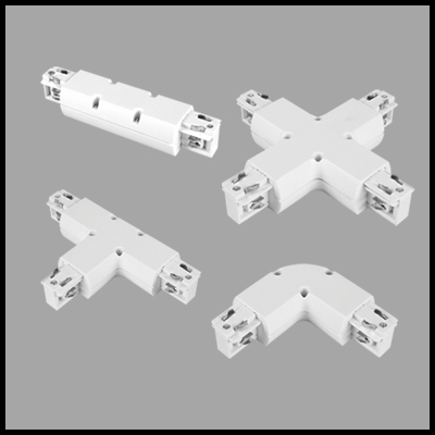 Round connector for 4-wire track